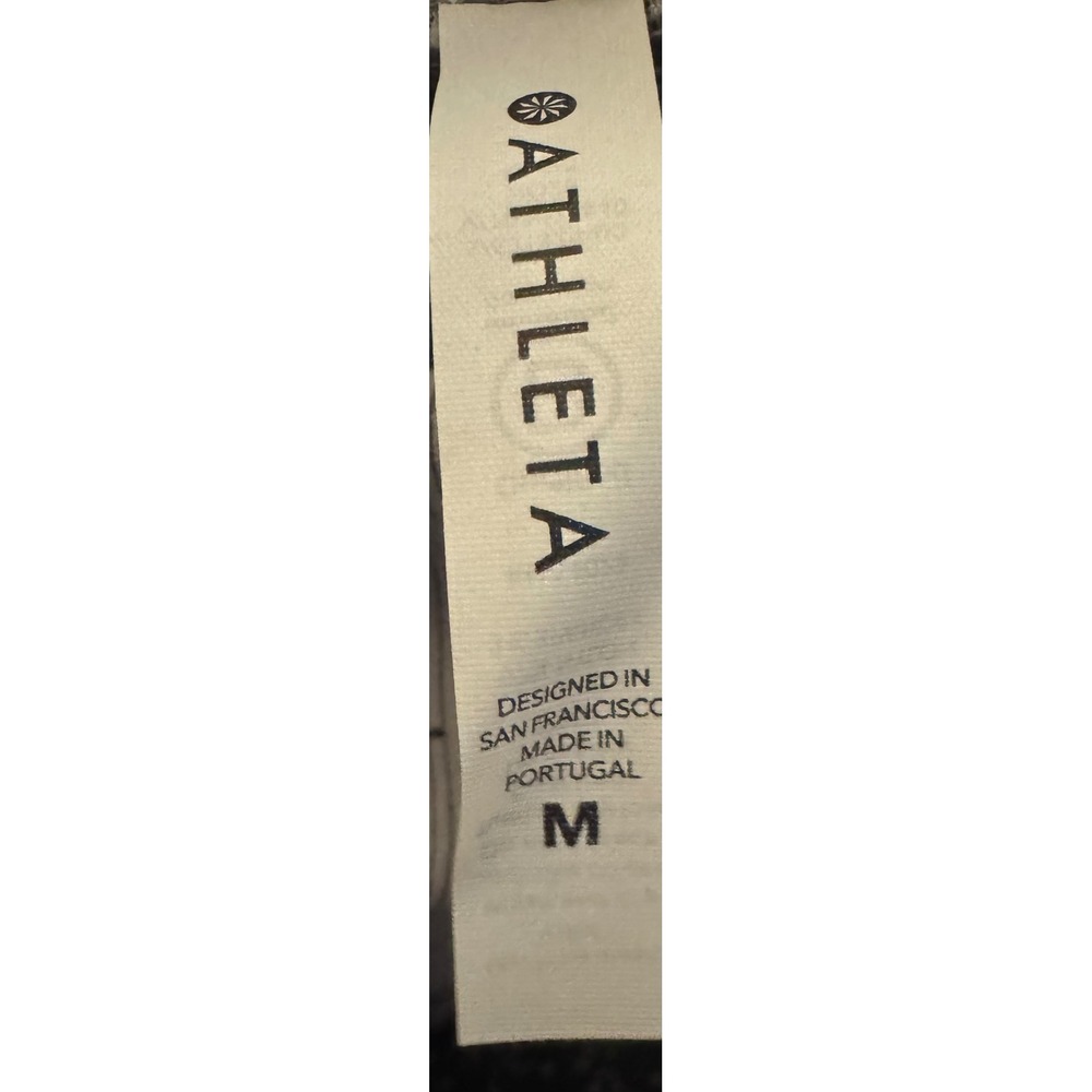Athleta‎ Turtleneck Top Medium Grey Black Ombre Ribbed Long Sleeve S/631825-00 - Picture 7 of 9